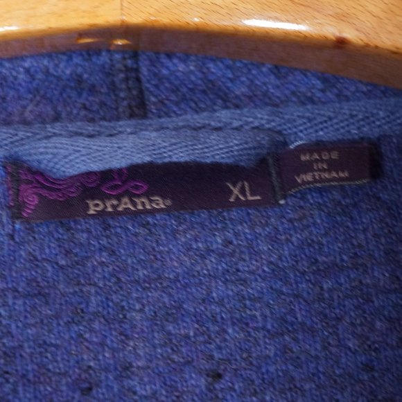 PRANA purple striped wool cardigan sweater XL - Picture 5 of 8